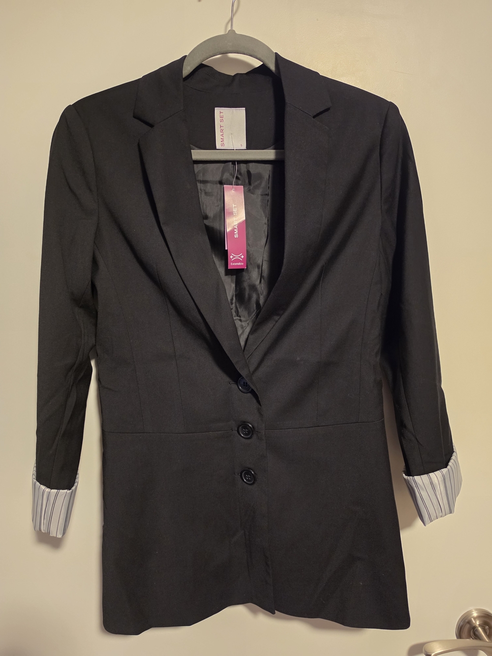 Smart Set Black Tailored Single-Breasted Blazer